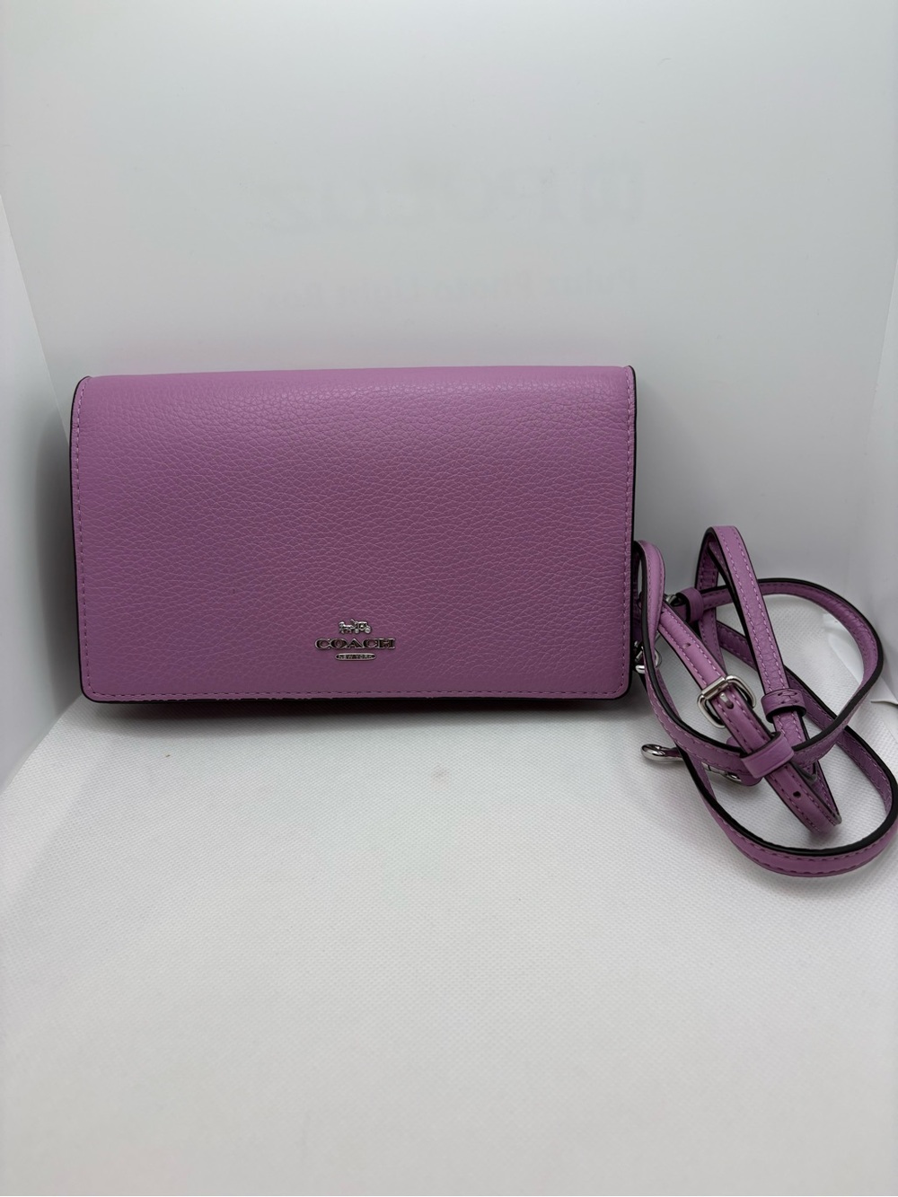 Coach Lilac Pebbled Leather Crossbody